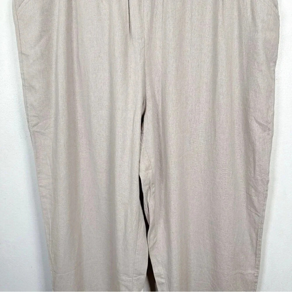 Caslon Womens Size XXlarge Pull On Linen Blend Beige Trouser - Picture 6 of 14